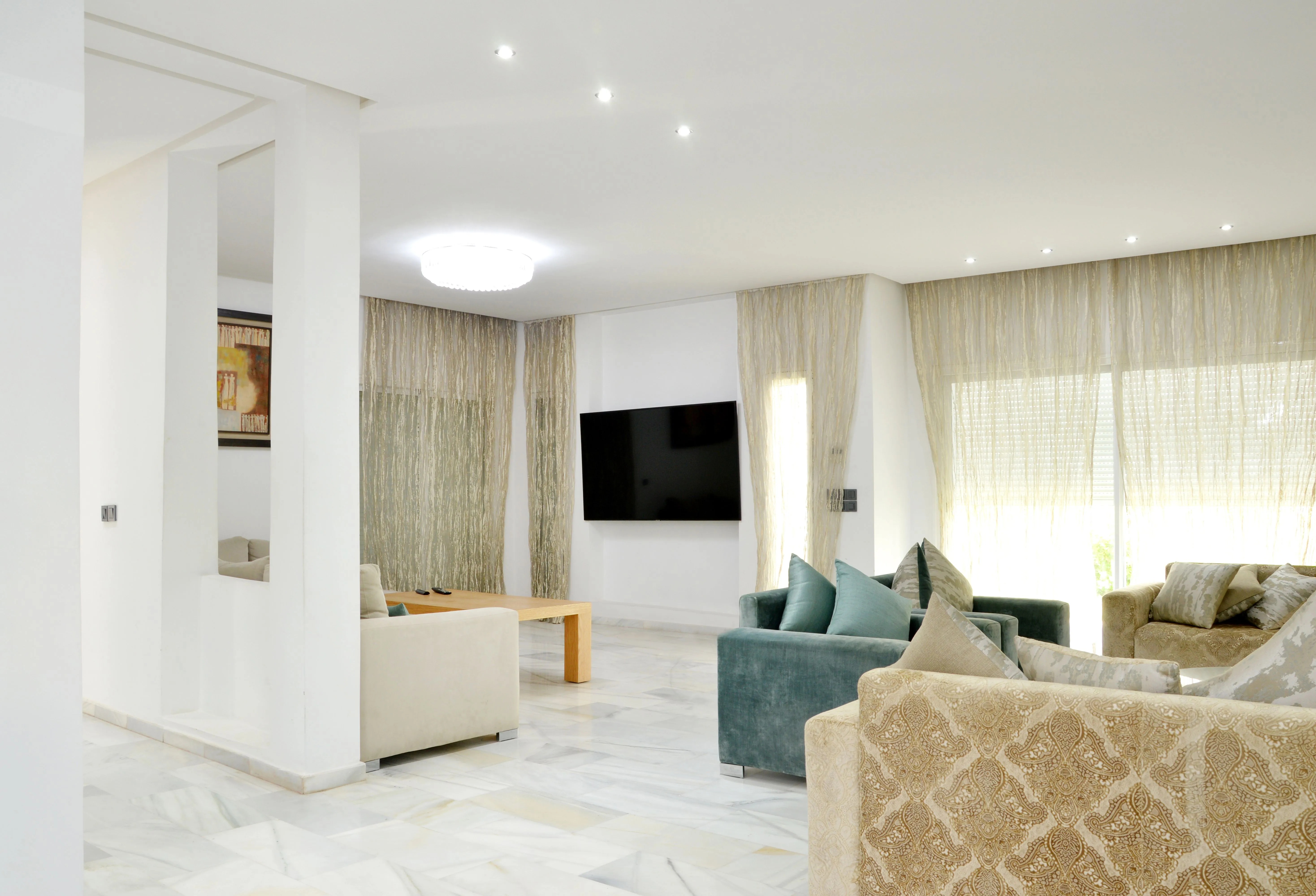 Modern living room interior project, Bangalore