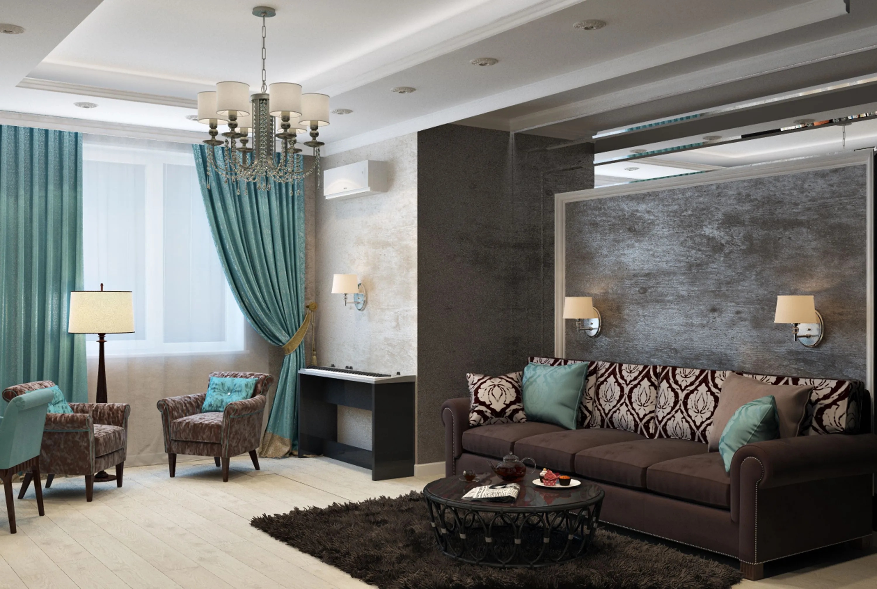 Sophisticated living room interior project, Bangalore